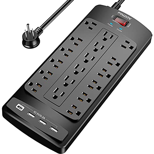 18 Outlet Surge Protector Power Strip