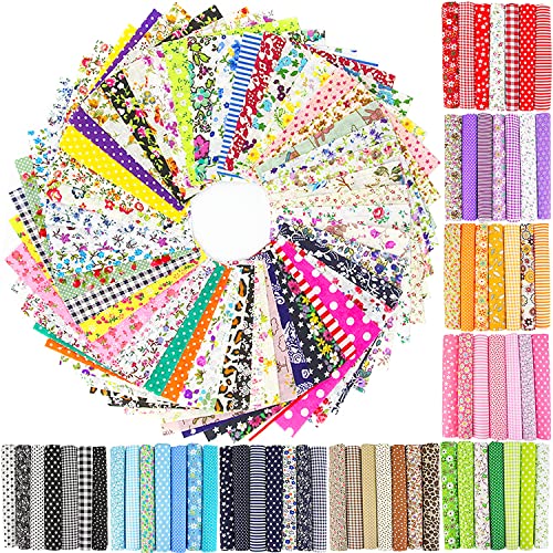 Haawooky 180pc Cotton Fabric Bundle for DIY Sewing