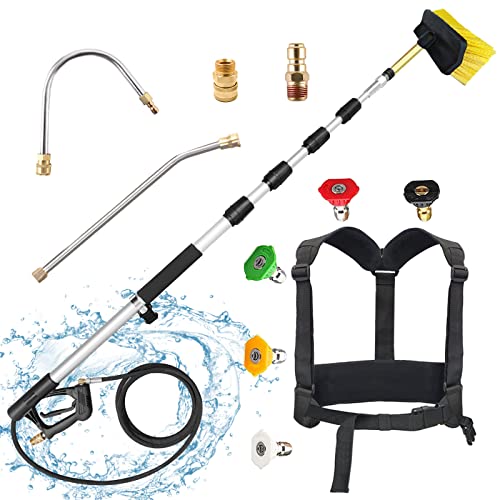18FT Pressure Washer Extension Wand with Brush Attachment