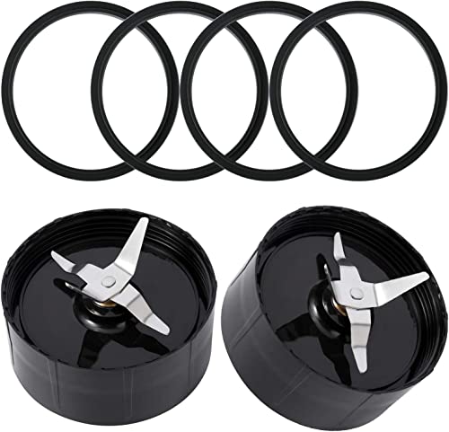 2 Cross Blades with 4 Rubber Gaskets QT Replacement Parts
