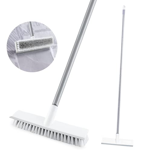 2-in-1 Floor Scrub Brush with Long Handle