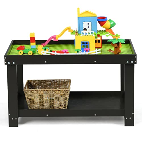 2 in 1 Kids Activity Lego Table with Storage