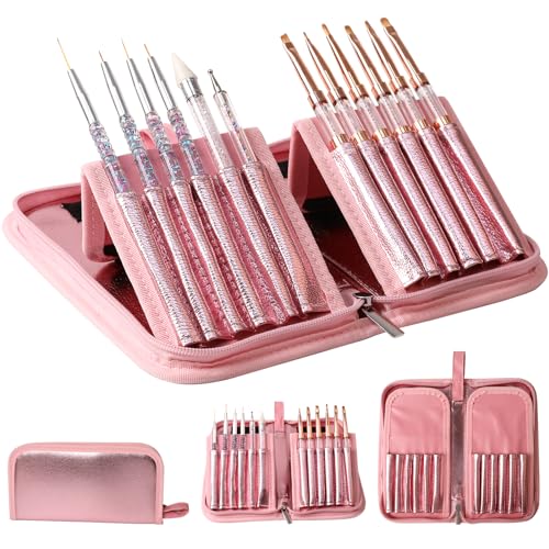 2-in-1 Leather Stand-Up Makeup Brush Holder