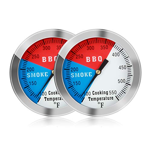 GALAFIRE 3 3/16 inch BBQ Temperature Gauge for Smoker Wood Charcoal Pit, Large Face Grill Thermometer