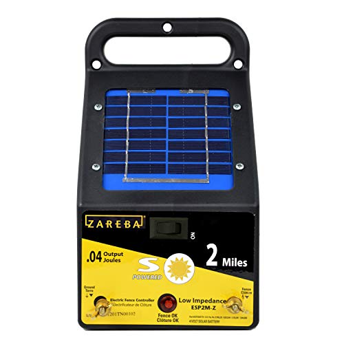 2 Mile Solar Powered Electric Fence Charger