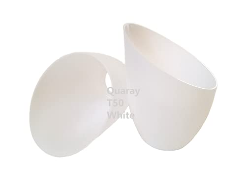 2-Pack 4-1/2" Quaray T50 Color Plastic Lamp Shade for Floor Lamp (White)
