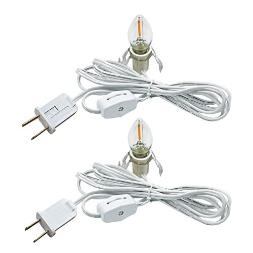 MEILUX 2 Pack LED Accessory Cord with Warm White Night Light Bulbs