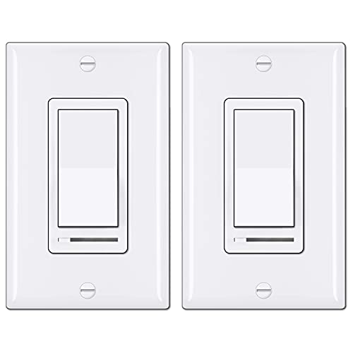 [2 Pack] BESTTEN Dimmer Light Switch - Versatile and Reliable Lighting Control