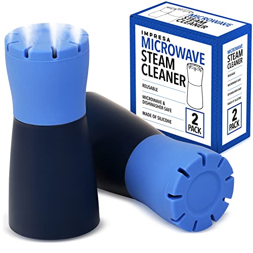 [2 Pack] Blue Microwave Steam Cleaner for Quick Effortless Cleaning
