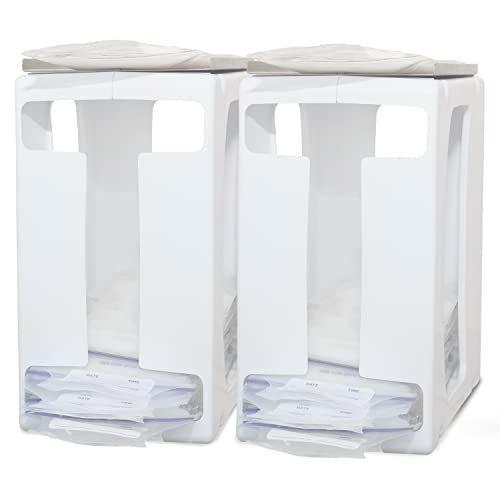 [2 Pack] Breast Milk Storage Tower - Convenient Storage for Milk Freezer Bags