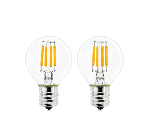 2-Pack E17 Mini Globe Bulb S11 LED Light Bulb