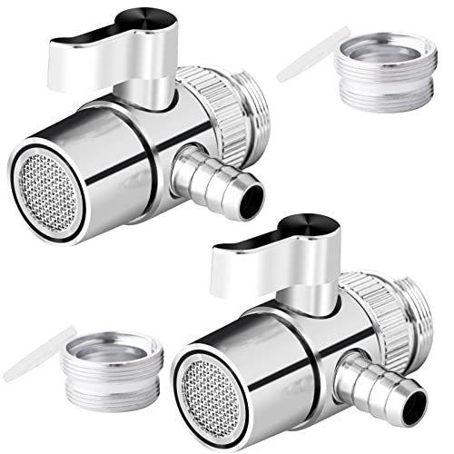 Faucet Diverter Valve with Aerator and Splitter (2 Pack)