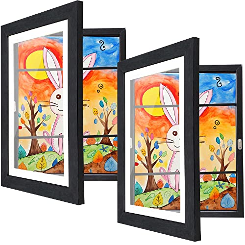 Assixhu Kids Artwork Frame Set: Changeable 8.5x11 for Home Decor & Craft Storage