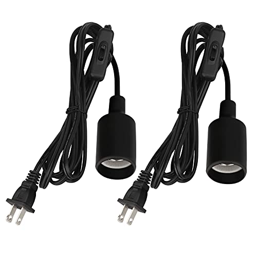2-Pack Light Lamp Cord Set with On Off Switch