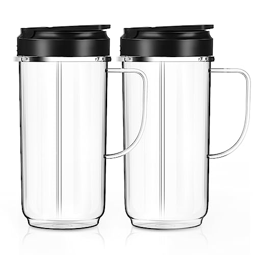 UBYNID 22oz Tall Cup with Flip Top Lid for Magic Bullet Blender