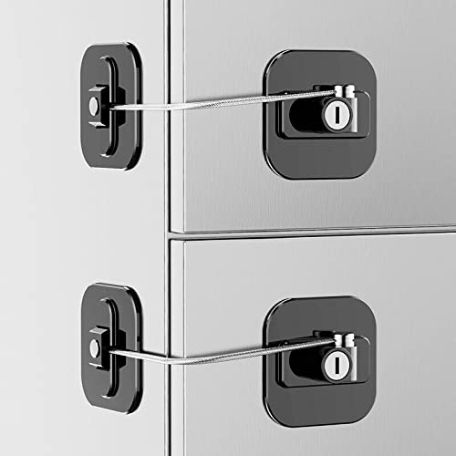 2 Pack Refrigerator Lock with 4 Keys