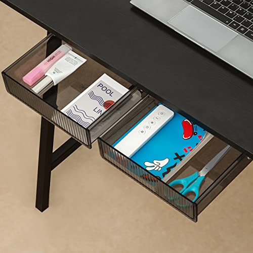 Under Desk Drawer Organizer: Slide Out, Self-Adhesive, Plastic Storage