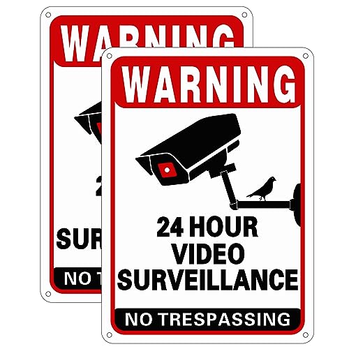 (2 Pack) Video Surveillance Sign