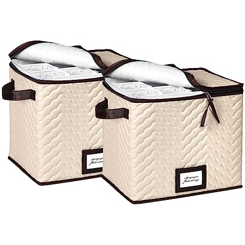 HoldN’ Storage 2-Pack Quilted Wine Glass Storage Cases
