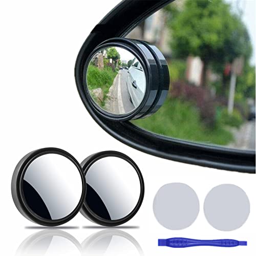 Marlston 2" HD Glass Blind Spot Mirrors - 360° Wide Angle Rear View (2 Pack)