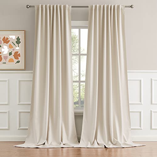 2 Pcs Living Room Curtains High Ceiling Extra Long Drapes