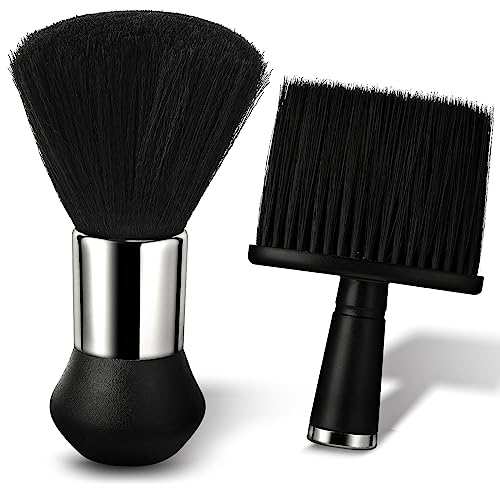 2 Pieces Barber Brush Set, with Barber Blade Cleaning Brush Neck Duster  Brush, Clipper Cleaning Brush Styling Brush Tool for Barbershop and Home  Use 