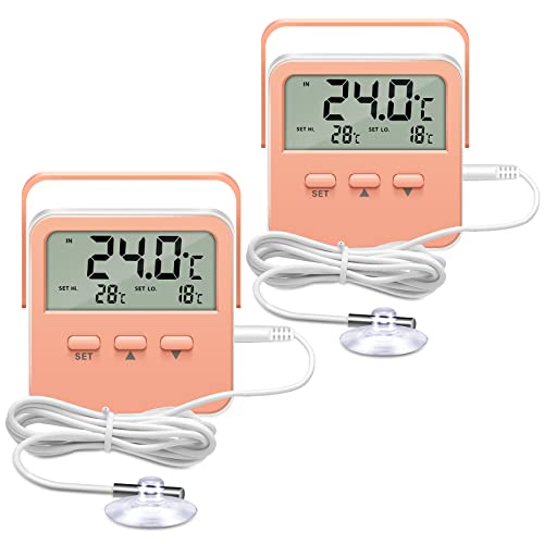 Moukeren Digital Refrigerator Freezer Thermometer with Alarm & Extra Sensor