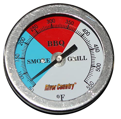 2" River Country Professional Series Adjustable Grill & Smoker Thermometer Gauge