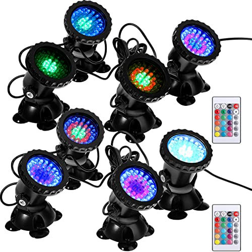 Macarrie Underwater Fountain Lights with Remote Control (Set of 4)