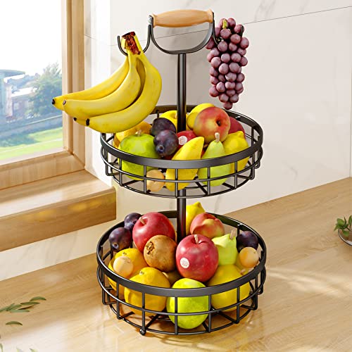 2-Tier Fruit Basket Bowl Vegetable Storage