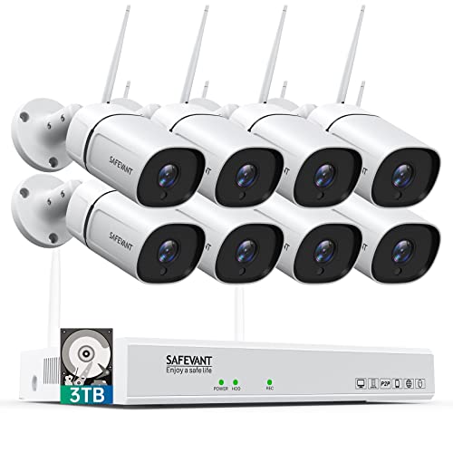 [2 Way Audio,1080P] Wireless Security Camera System 3TB Hard Drive