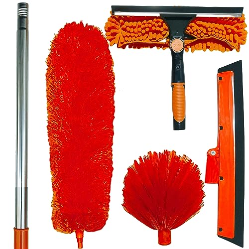 Tonmp High Reach Duster Kit for Window Cleaning and Dusting