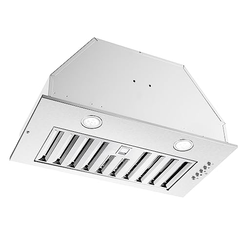20 Inch Range Hood Insert with 600 CFM and Stainless Steel Baffle Filters