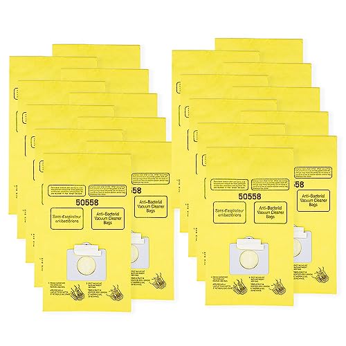 20 Pack Type C/Q Replacement Vacuum Cleaner Bags Compatible with Kenmore Canister 5055, 50557 and 50558 Panasonic Type C