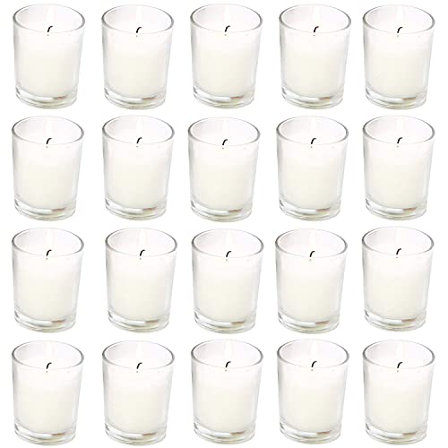 20 Pack Warm White Unscented Votive Candles