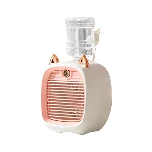 Mini Rechargeable Air Cooler & Humidifier for Kids, 3-Speed Portable AC Fan
