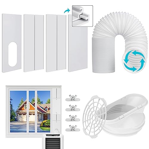 2023 Portable AC Window Vent Kit with 5.9” Exhaust Hose & Adjustable Window Seal