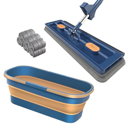 2024 Large Flat Mop and Scalable Bucket with Wheels
