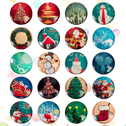 Christmas 3D Refrigerator Magnets - Decorative Glass Fridge Magnets