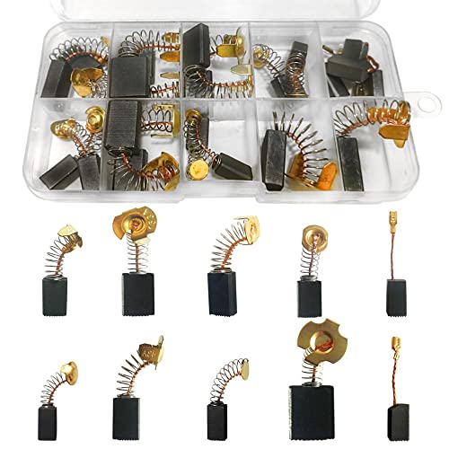 Electric Motor Carbon Brushes Assortment - 20 Pieces