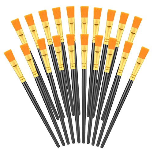 10 Pieces Paint Brushes for Acrylic Painting, Nylon Paint Brushes 1 Inch  Wide Flat Paint Brushes Set for Artists Professional Amateurs Gouache &  Acrylics Watercolors Gouache Inks Oil and Tempera 