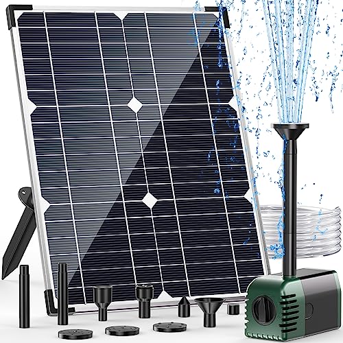 20W Solar Water Fountain Pump with Adjustable Flow and 7 Nozzles