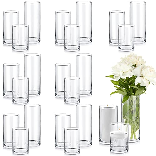 Sieral Glass Cylinder Vases for Wedding Centerpieces