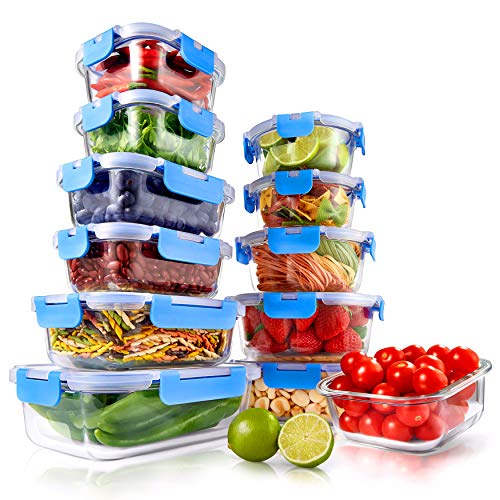 24-Piece Glass Food Storage Containers