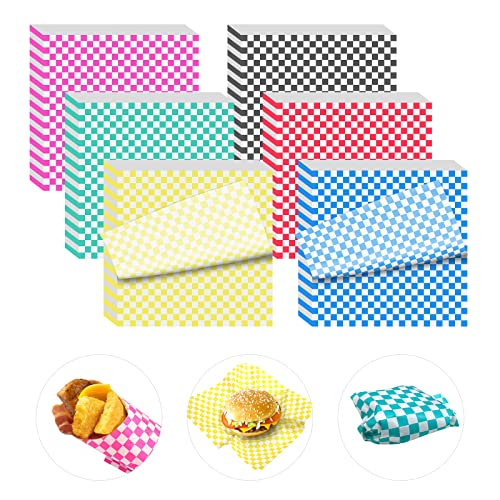 240 Sheets Variety Pack Checkered Dry Waxed Deli Paper Sheets