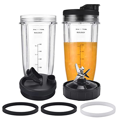 Replacement 24oz Nutri Ninja Blender Cup with Sip & Seal Lid For