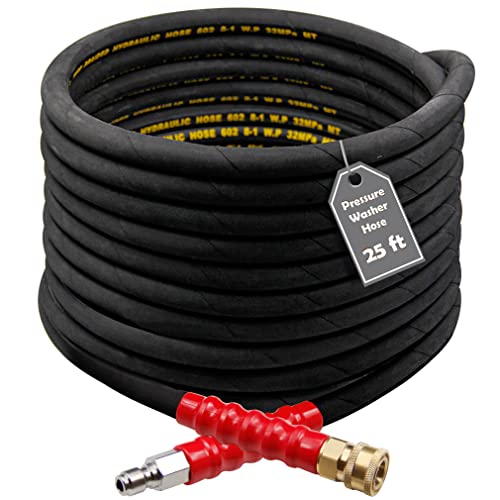 25FT Pressure Washer Hose with Quick Connect, 4000 PSI