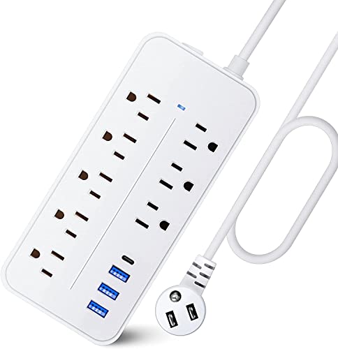 25FT Surge Protector Power Strip with USB C