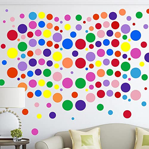 264 Pieces Polka Dot Wall Decals Circles Decals for Wall Vinyl Dots Stickers Set