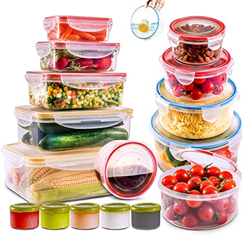 RFAQK Large Food Storage Containers: Airtight, Leak-Proof, BPA-Free